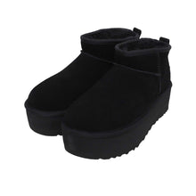 画像をギャラリービューアに読み込む, 【2026春のビッグセール開催！】冬にぴったりの、クラシックで多用途なレディース プラットフォーム ショート レザー ブーツ。
