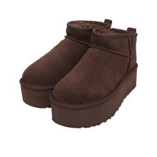 画像をギャラリービューアに読み込む, 【2026春のビッグセール開催！】冬にぴったりの、クラシックで多用途なレディース プラットフォーム ショート レザー ブーツ。

